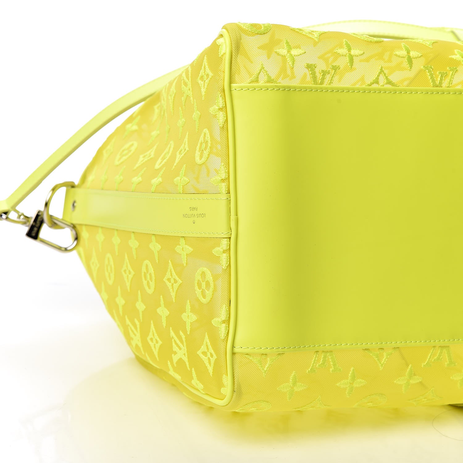 Louis Vuitton Monogram Fluo See Through Keepall Bandouliere 50 Yellow 8 of 10