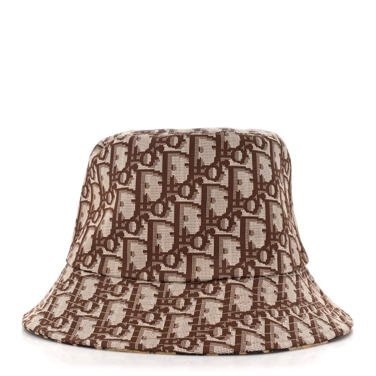 Oblique Leopard Reversible Mizza Bucket Hat Beige