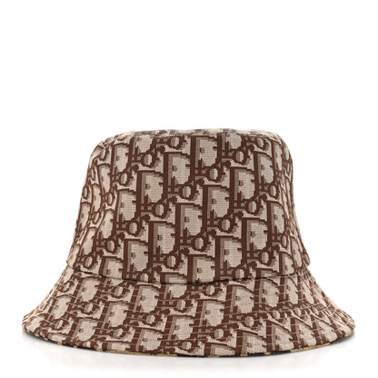 Christian Dior Oblique Leopard Reversible Mizza Bucket Hat Beige 5 of 12