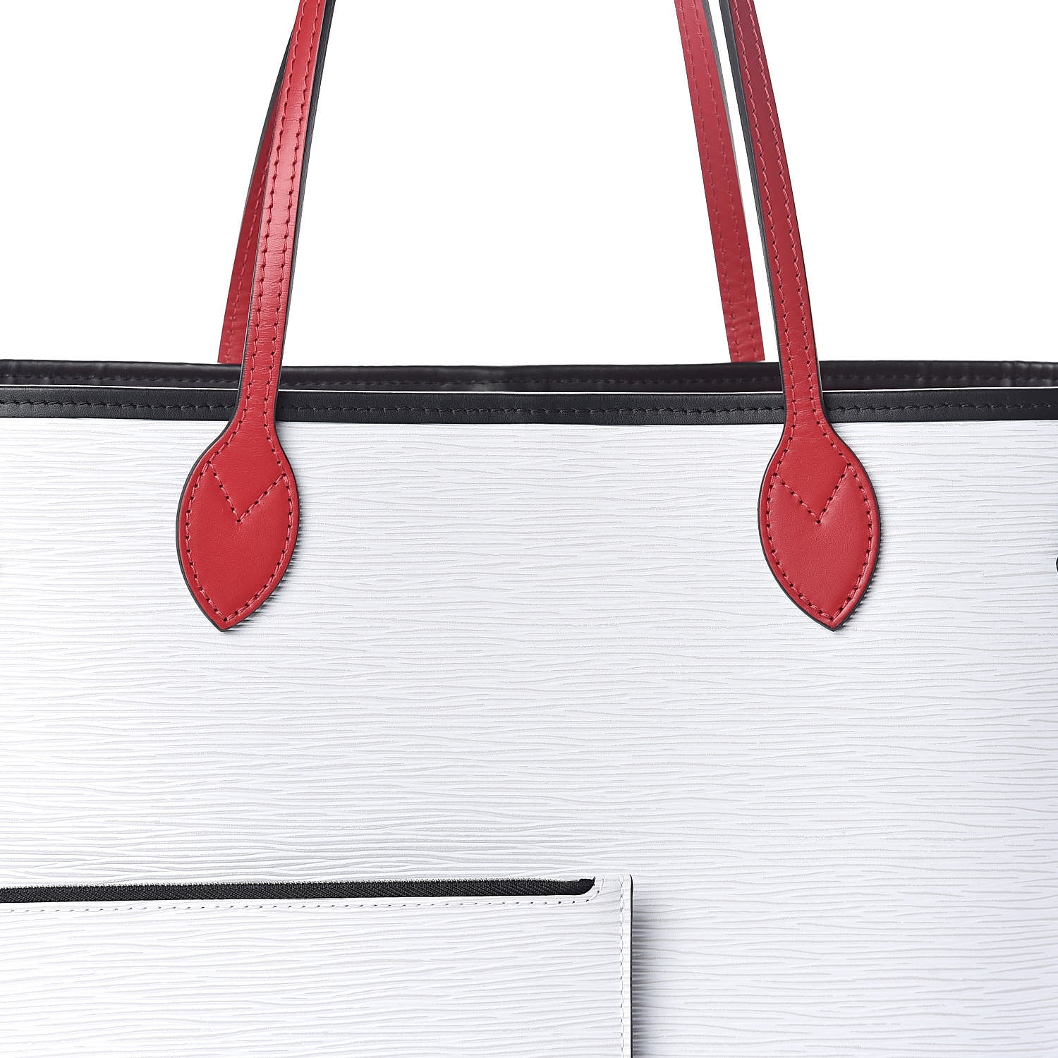 Louis Vuitton Epi Neverfull MM White Scarlet Black 9 of 9