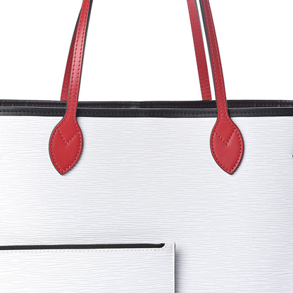 Louis Vuitton Epi Neverfull MM White Scarlet Black 9 of 9