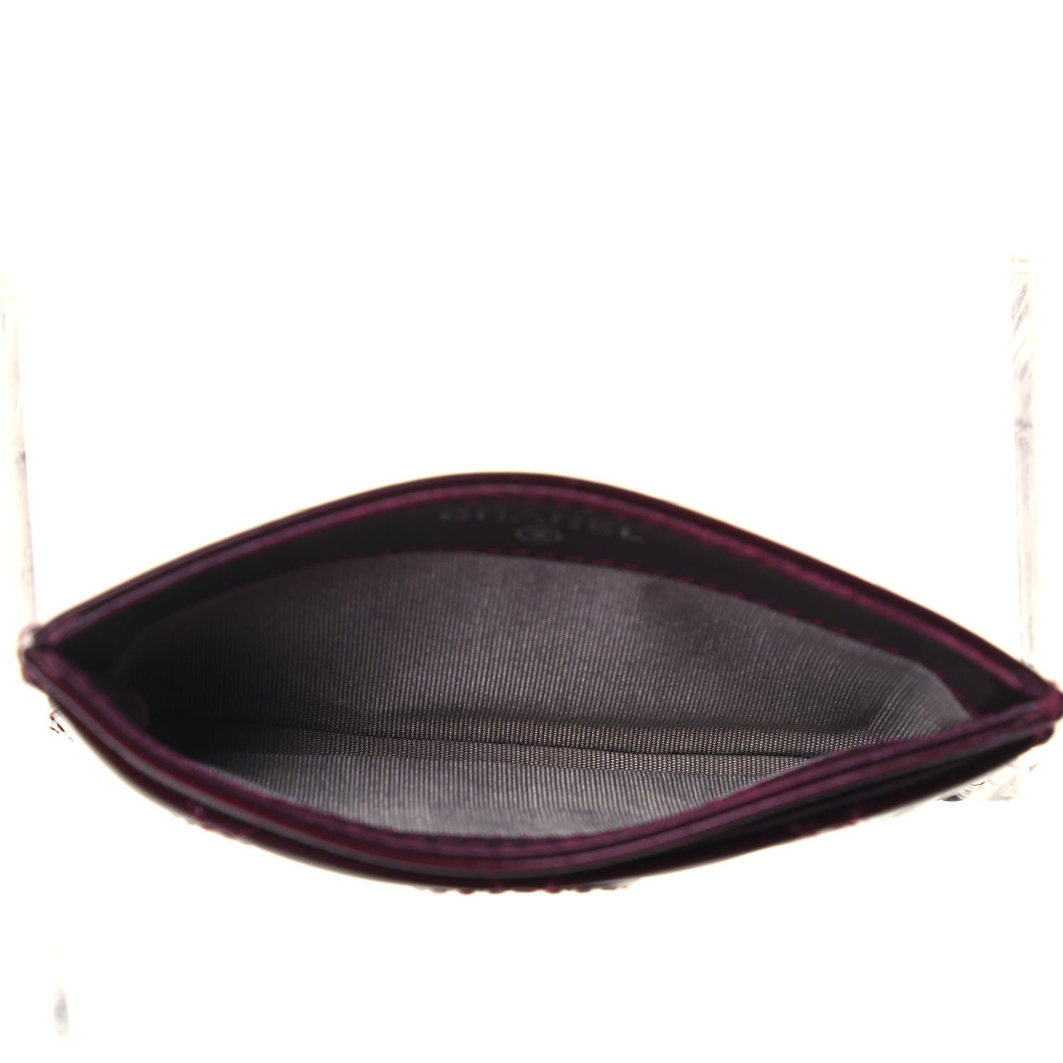 Chanel Patent Quilted Brilliant Card Holder Light Burgundy 5 of 8