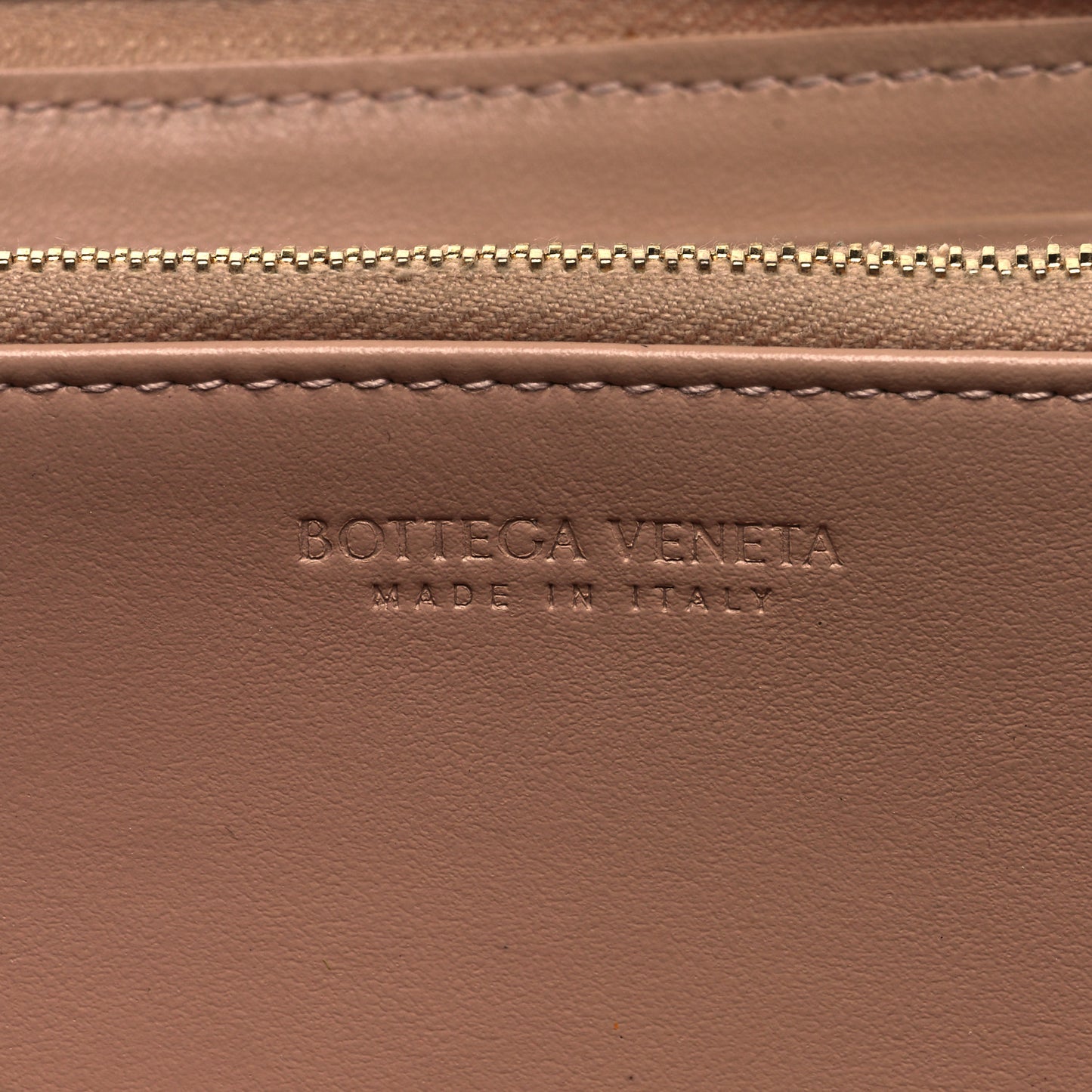 Nappa Intrecciato Zip Around Wallet Petale