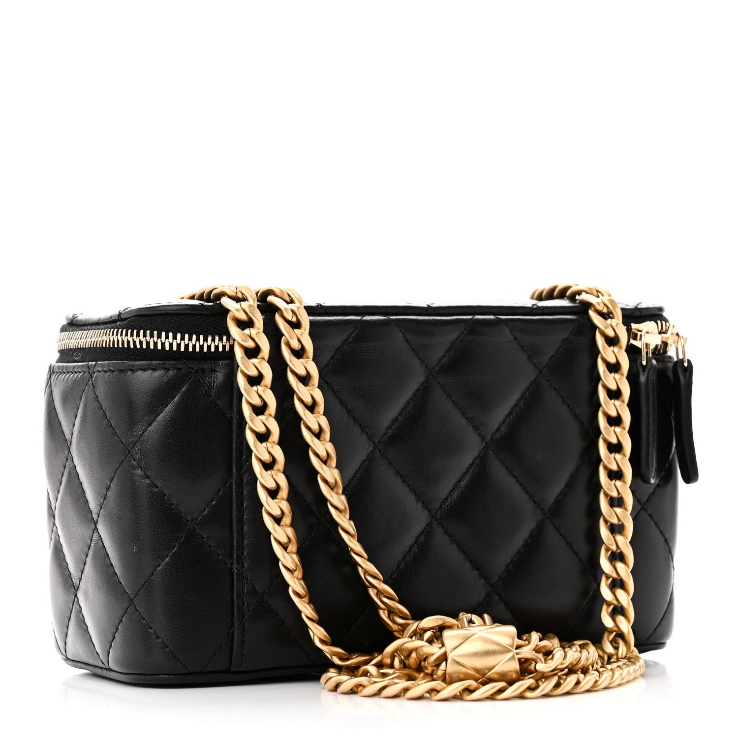 Chanel Lambskin Quilted Small Pillow Crush Vanity Case With Chain Black 3 of 10