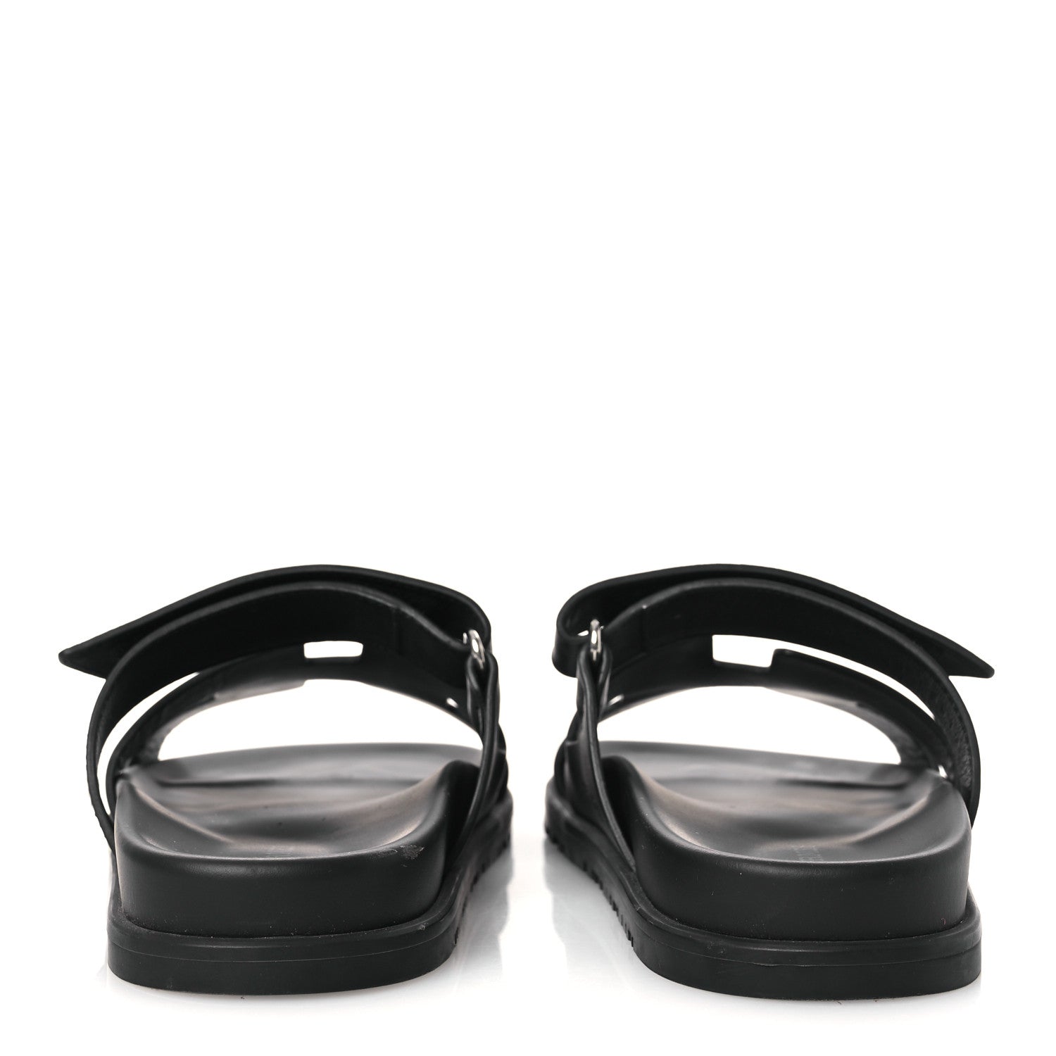 Hermes Calfskin Womens Chypre Sandals 38 Black 6 of 13