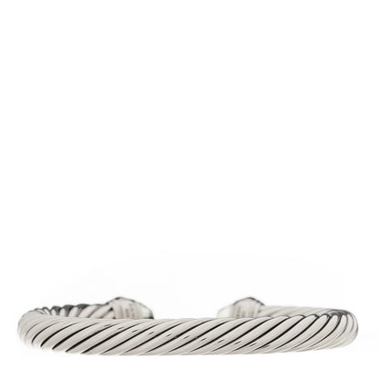 David Yurman Sterling Silver 14K Yellow Gold Prasiolite 7mm Cable Classics Bracelet 2 of 3