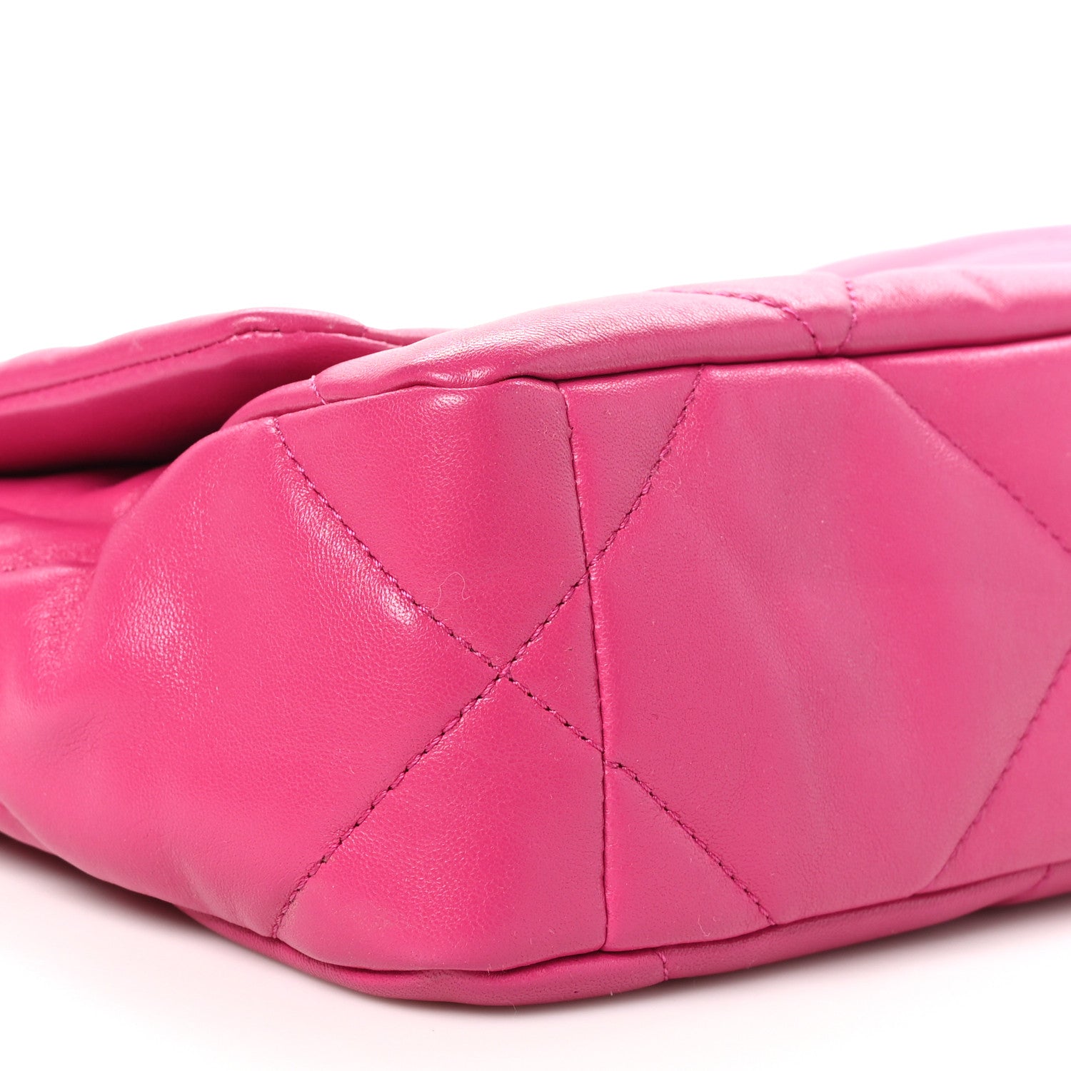 Chanel Lambskin Quilted Medium Chanel 19 Flap Dark Pink 9 of 10
