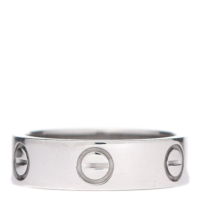 Cartier 18K White Gold 5.5mm LOVE Ring 52 6 3 of 4