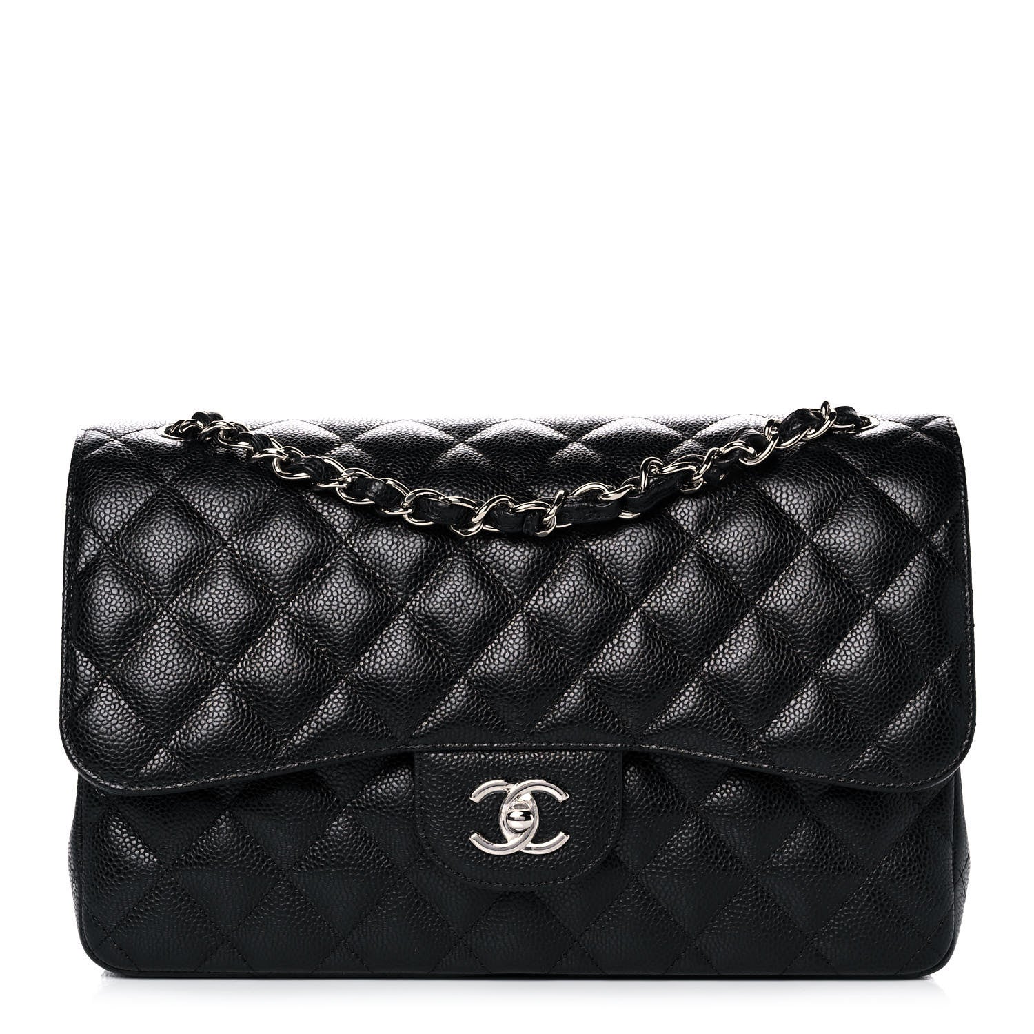 Chanel Caviar Quilted Jumbo Double Flap Black 1 of 12