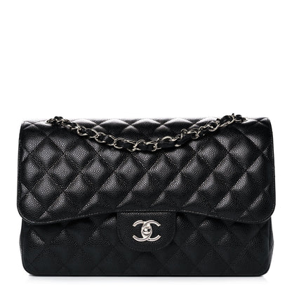 Chanel Caviar Quilted Jumbo Double Flap Black 1 of 12