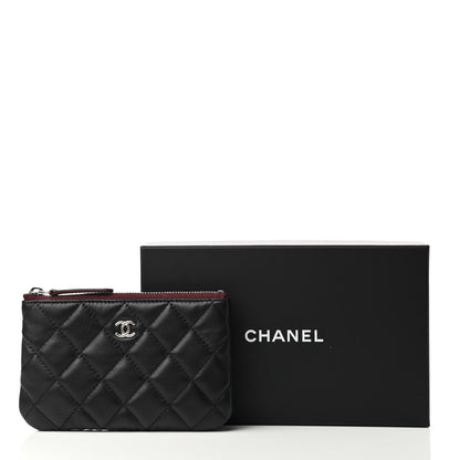 Chanel Lambskin Quilted Small Cosmetic Case Black 8 of 8