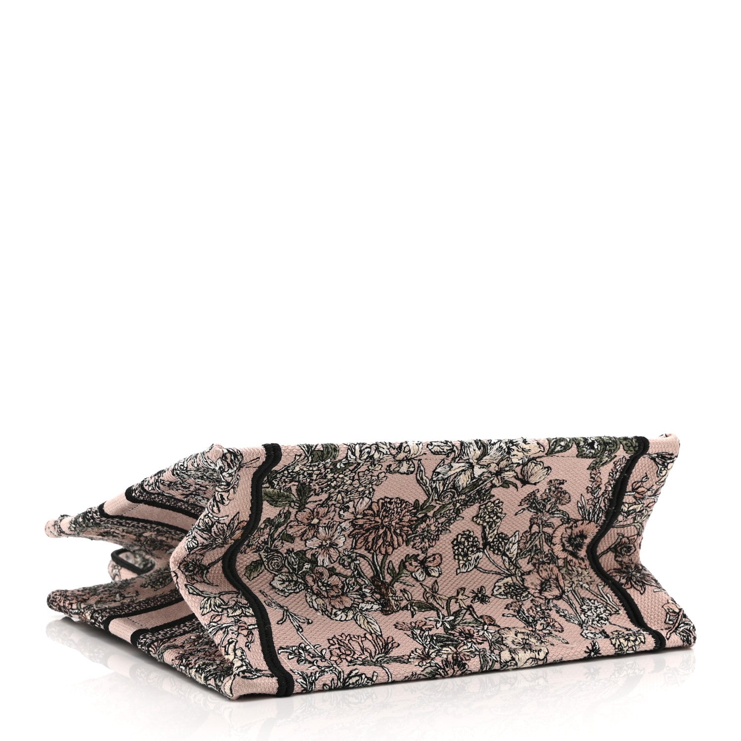 Christian Dior Canvas Embroidered Small Flowers Book  Tote Pink 4 of 10