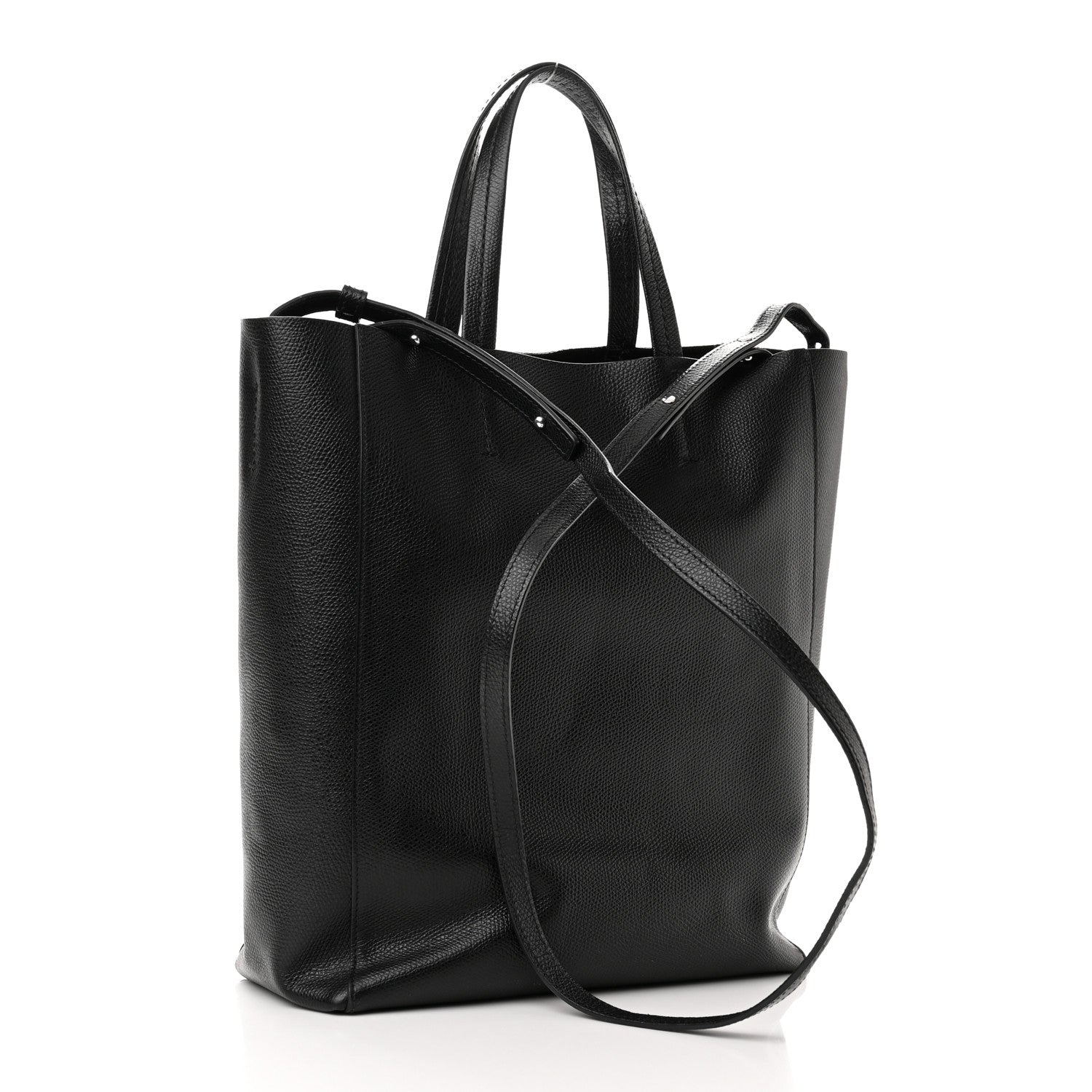 Celine Grained Calfskin Small Vertical Cabas Black 2 of 10