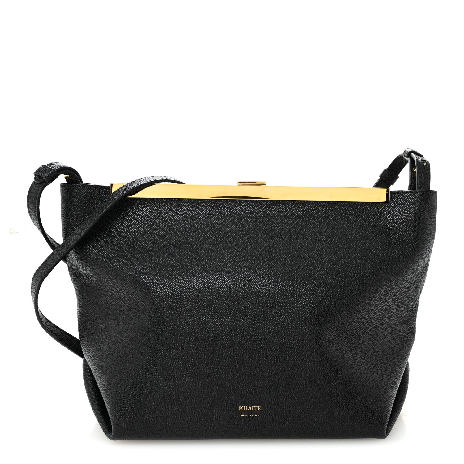 Khaite Pebbled Calfskin Augusta Crossbody Black 1 of 10