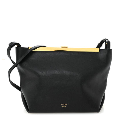 Khaite Pebbled Calfskin Augusta Crossbody Black 1 of 10