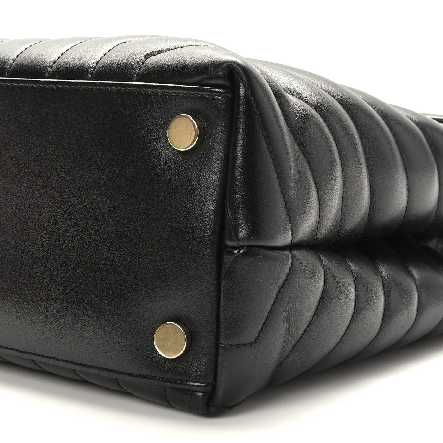 Saint Laurent Calfskin Y Quilted Monogram Large Loulou Chain Satchel Black 9 of 9