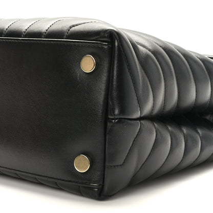 Saint Laurent Calfskin Y Quilted Monogram Large Loulou Chain Satchel Black 9 of 9