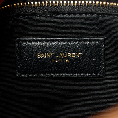 Saint Laurent Lambskin Quilted Medium Loulou Puffer Monogram Chain Satchel Miel Dark 7 of 11