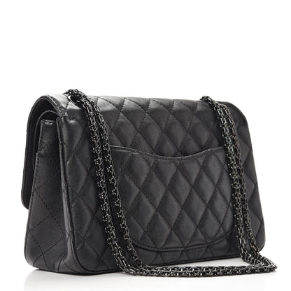 Chanel Crumpled Calfskin Quilted 2.55 Reissue 226 Flap So Black 4 of 9