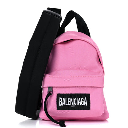 Balenciaga Recycled Casual Nylon Mini Oversized Backpack Pink 1 of 12