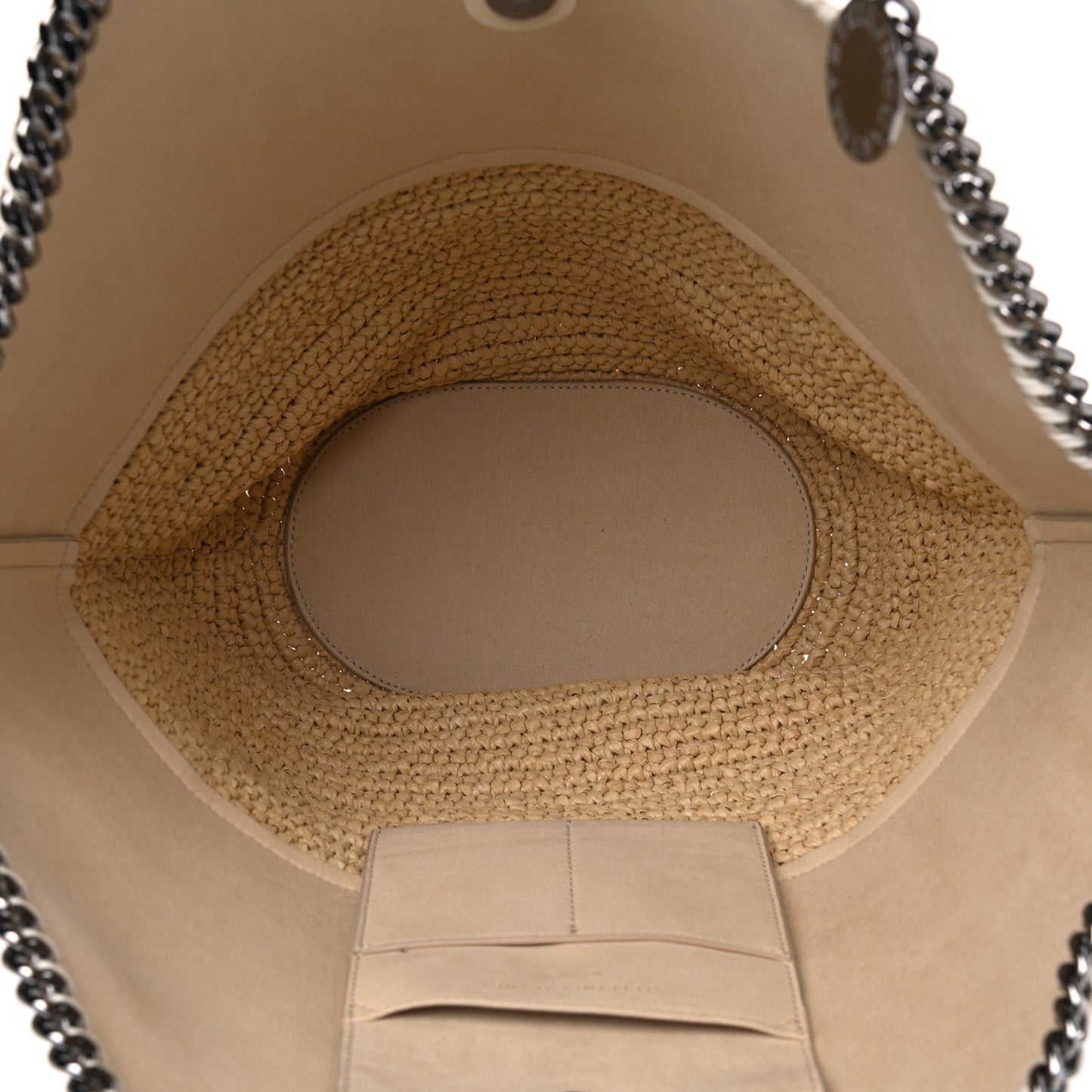 Raffia Falabella Large Tote White