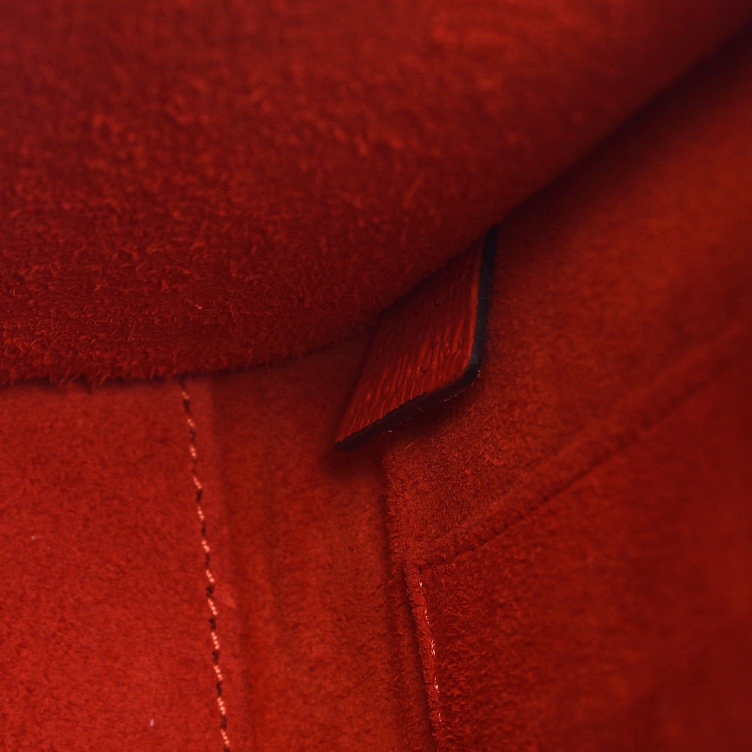 Celine Drummed Calfskin Nano Luggage Vermillion 8 of 14