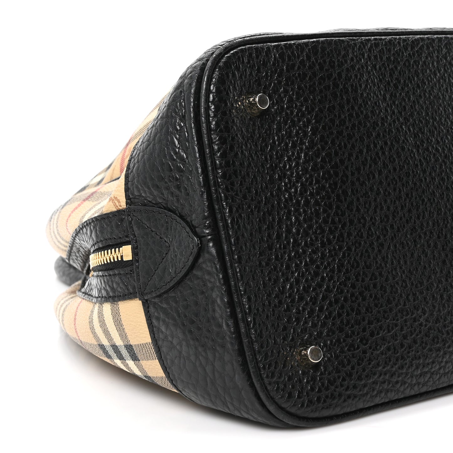 Haymarket Check Medium Satchel Black