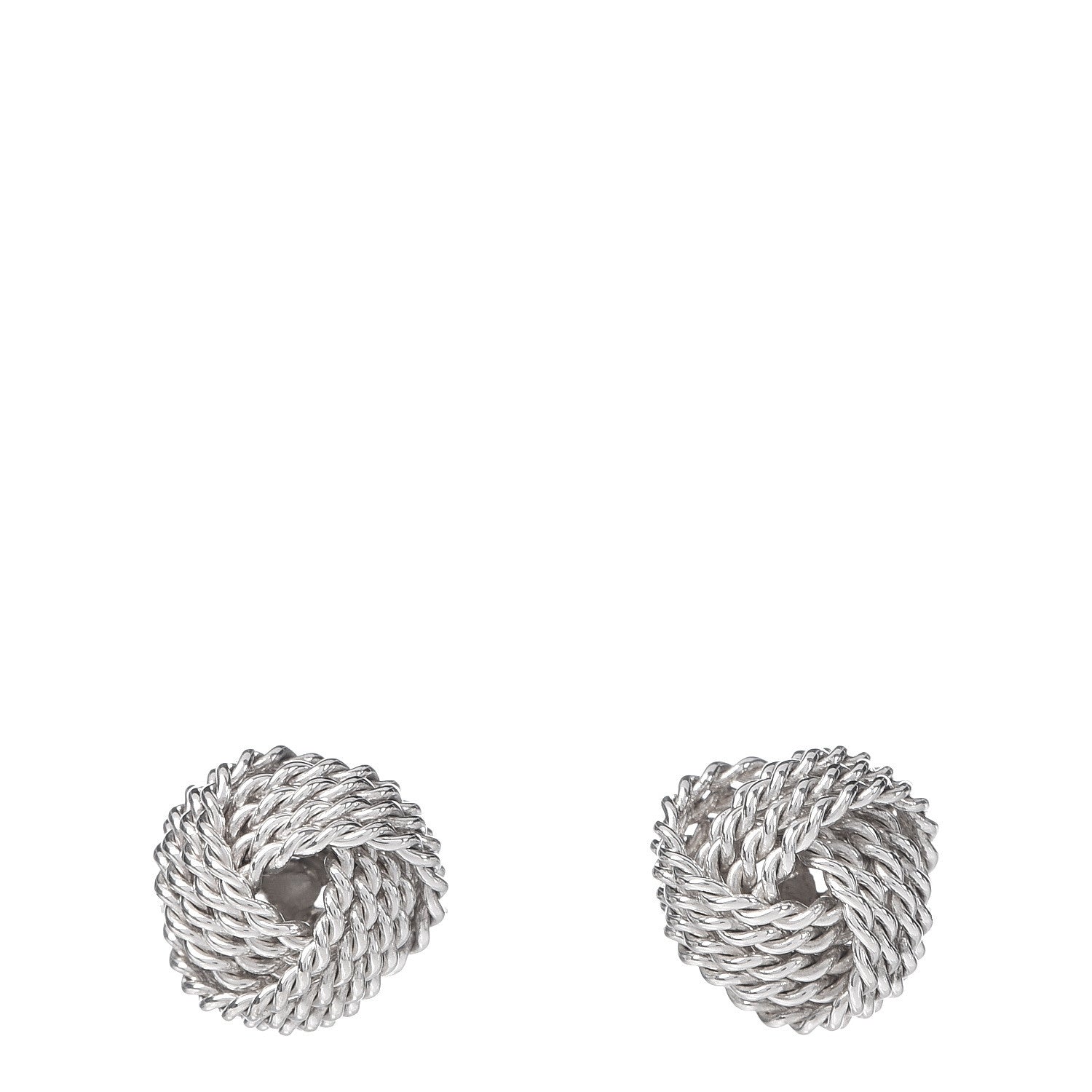 Tiffany Sterling Silver Twist Knot Earrings 1 of 4