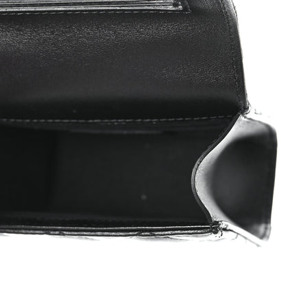 Chanel Lambskin Quilted Top Handle Flap Clutch With Chain Black 4 of 9