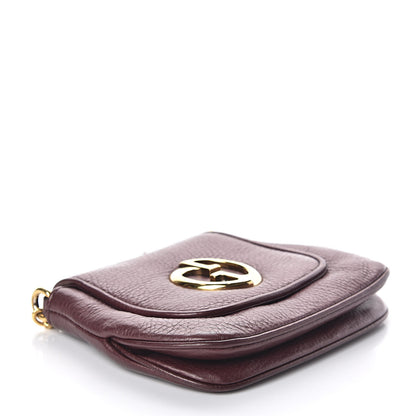 Gucci Metallic Pebbled Calfskin Small 1973 Chain Shoulder Bag Classic Burgundy 4 of 10