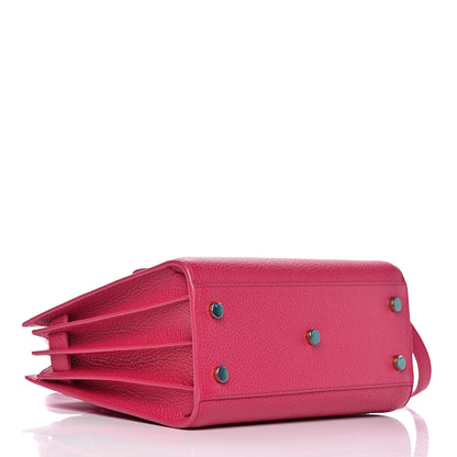 Saint Laurent Grained Calfskin Baby Sac De Jour Lipstick Fuchsia 5 of 10