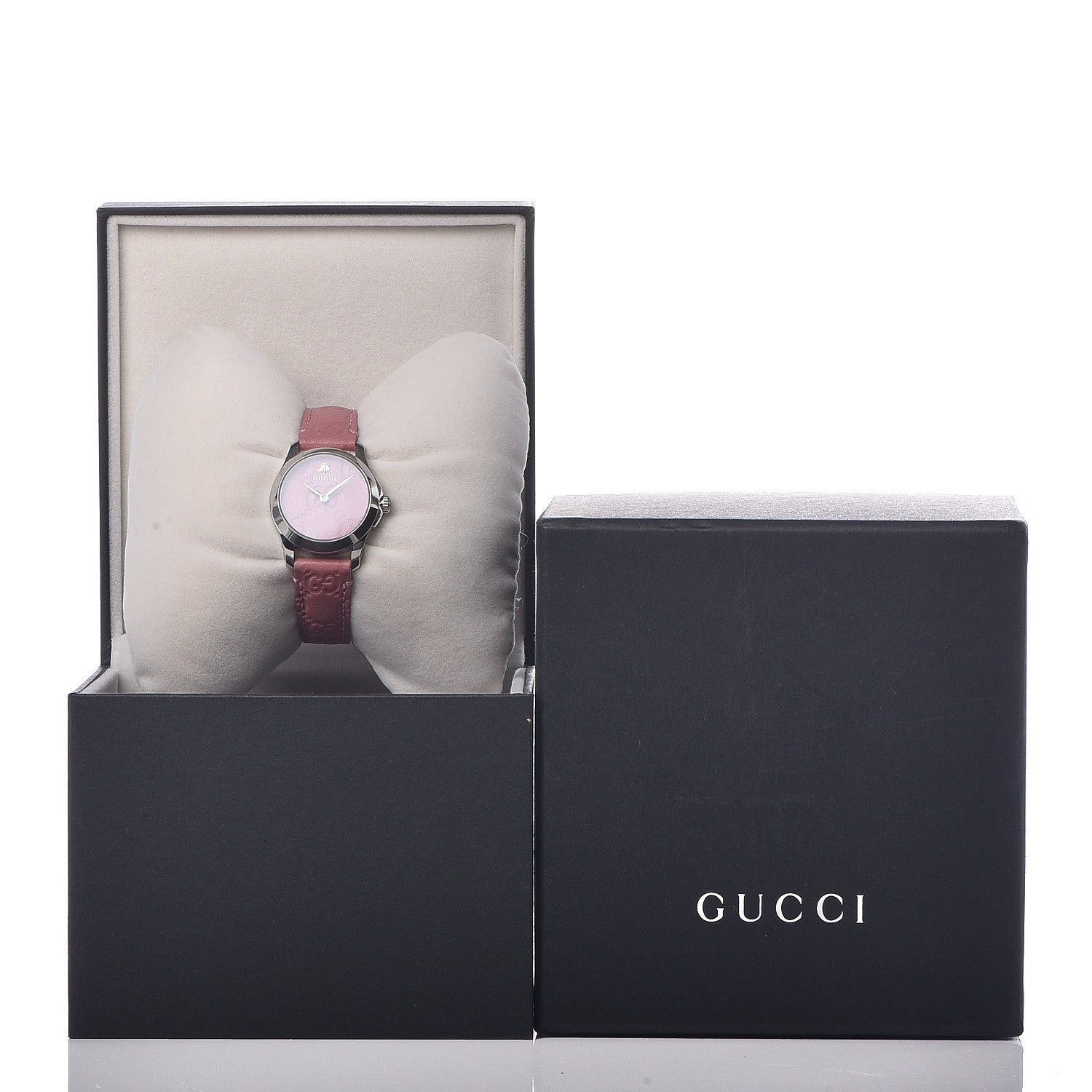 Gucci Stainless Steel Calfskin 27mm G-Timeless Quartz Watch Pink 11 of 11