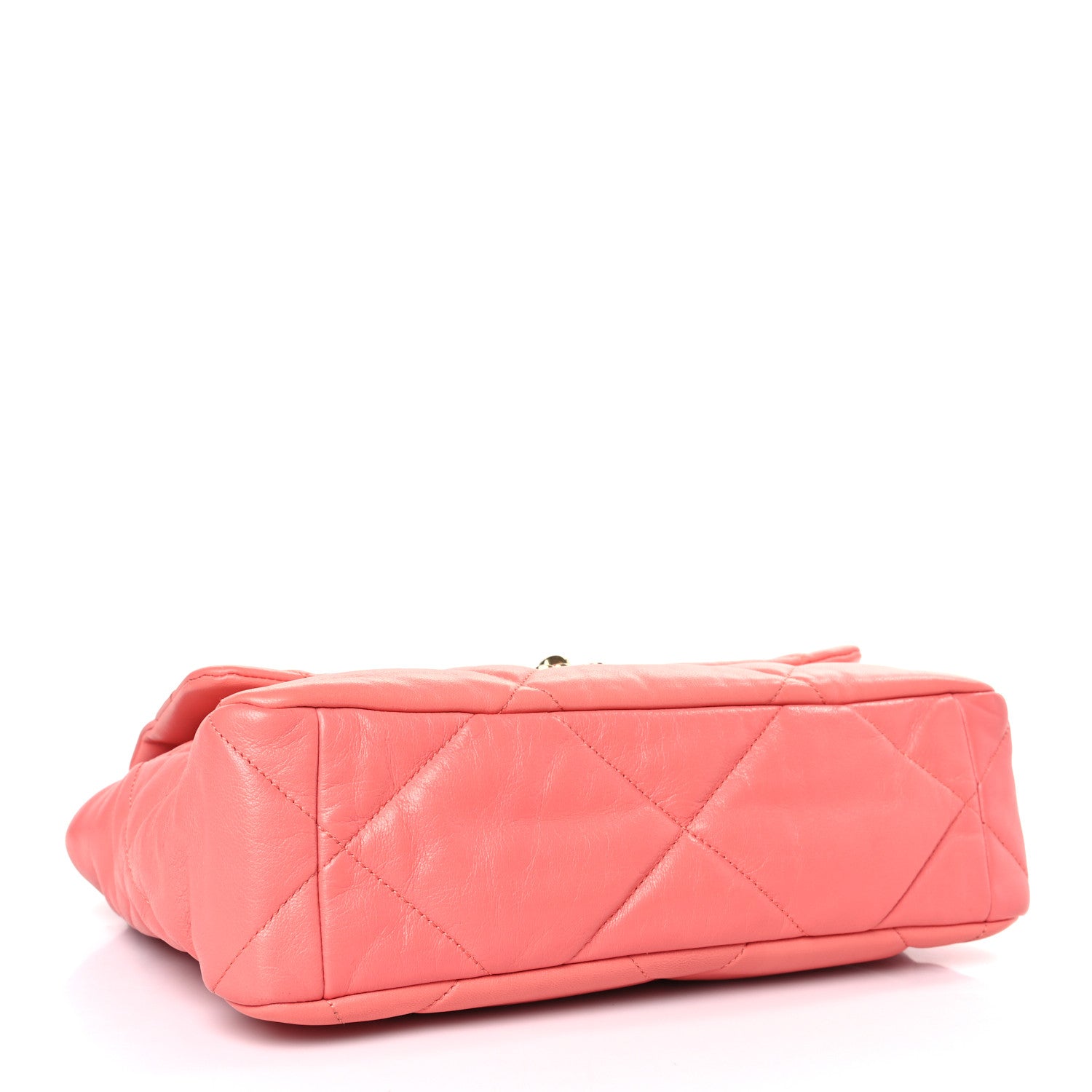 Chanel Goatskin Quilted Large Chanel 19 Flap Coral 4 of 9