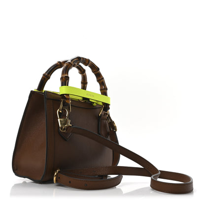 Gucci Wonka Grain Calfskin Mini Diana Tote Bag Cuir Yellow Fluo 3 of 10