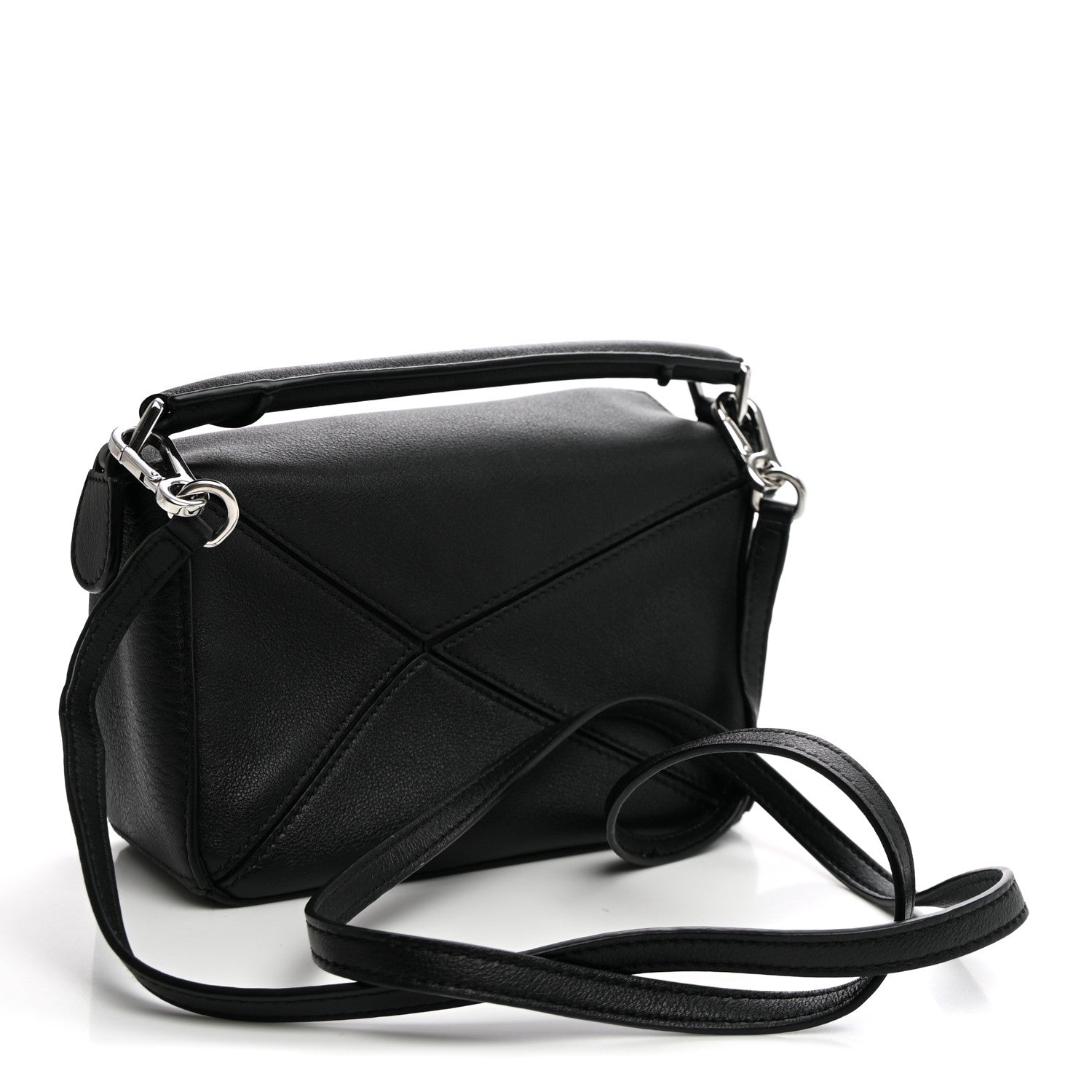 Loewe Calfskin Mini Puzzle Edge Bag Black 3 of 10