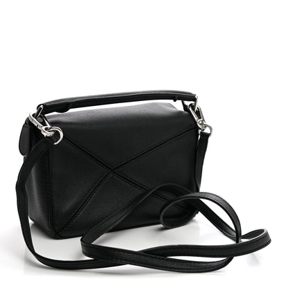 Loewe Calfskin Mini Puzzle Edge Bag Black 3 of 10