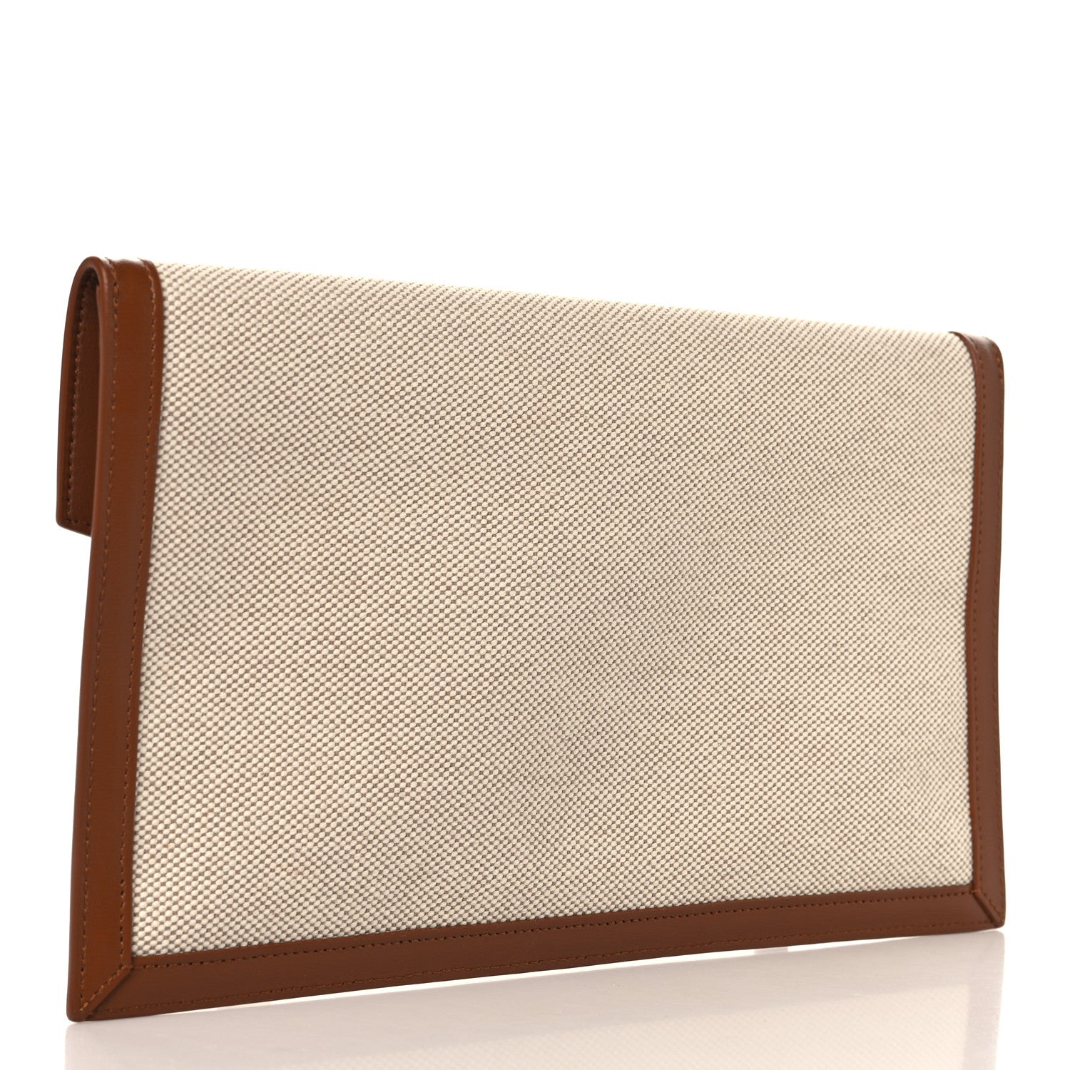 Saint Laurent Canvas Uptown Pouch Natural Beige Brick 3 of 8