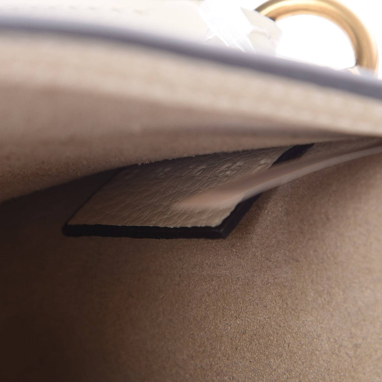 Calfskin Suede Medium Nile Bracelet Bag Off White