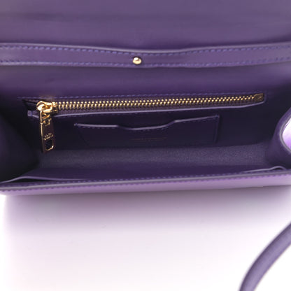 Dolce & Gabbana Holographic Patent Calfskin Strobo 3.5 Clutch Viola Medio 5 of 12
