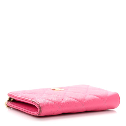 Chanel Caviar Quilted Zipped Key Holder Case Pink 4 of 10