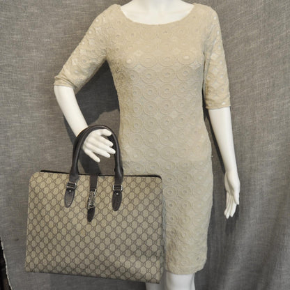 Gucci Monogram Coated Canvas Piston Tote 2 of 8
