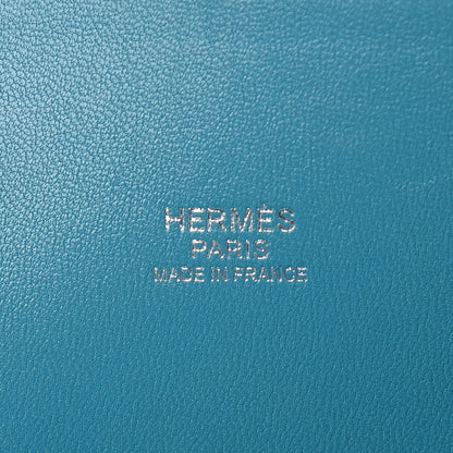 Hermes Taurillon Clemence Bolide 35 Turquoise 7 of 15