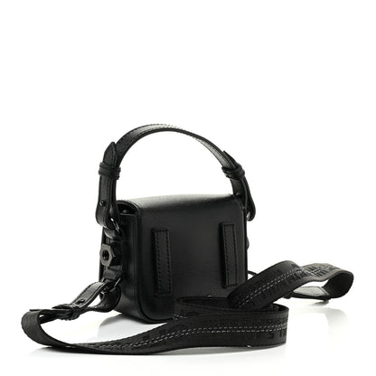 Off-White Saffiano Logo Baby Flap Bag Black White 2 of 14