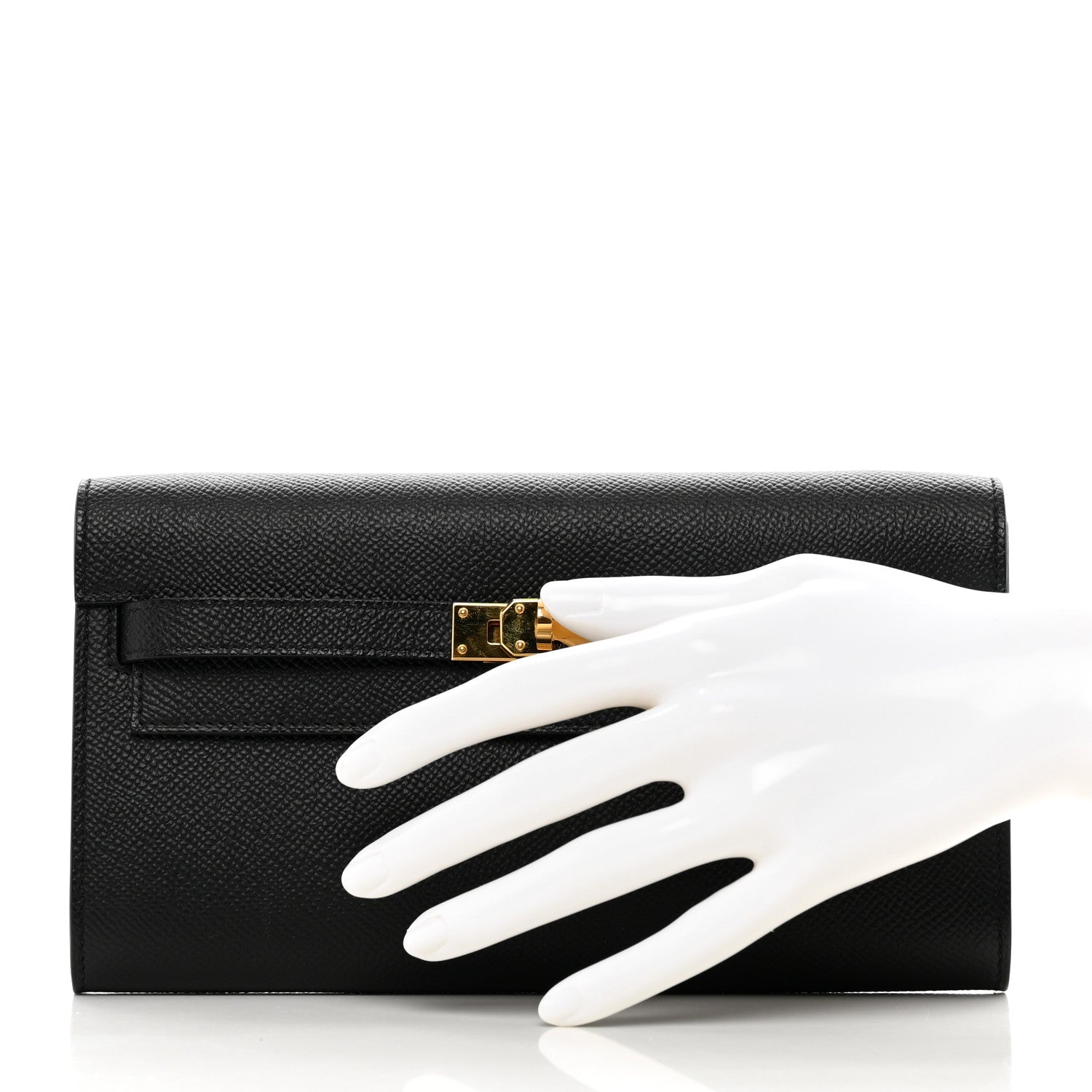 Hermes Epsom Kelly Wallet To Go Black 2 of 8