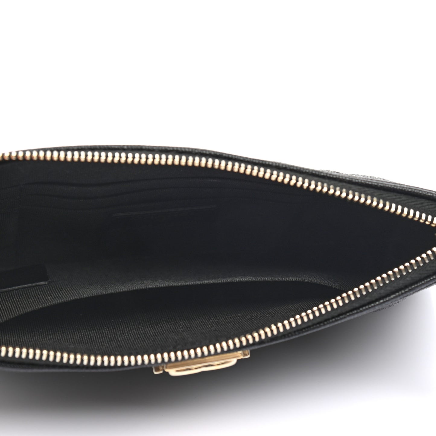 Caviar Quilted Small Boy Cosmetic Case Black