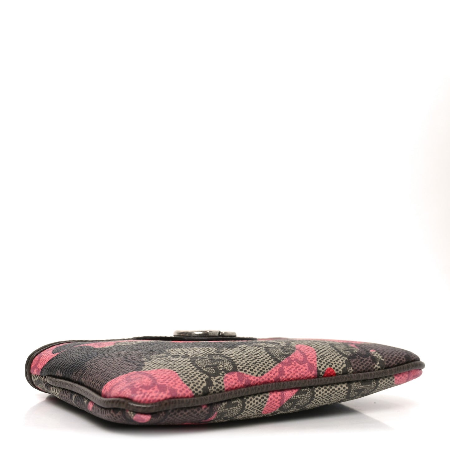 GG Supreme Monogram Camouflage Key Case Brown Pink Red