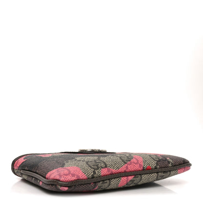 Gucci GG Supreme Monogram Camouflage Key Case Brown Pink Red 4 of 7