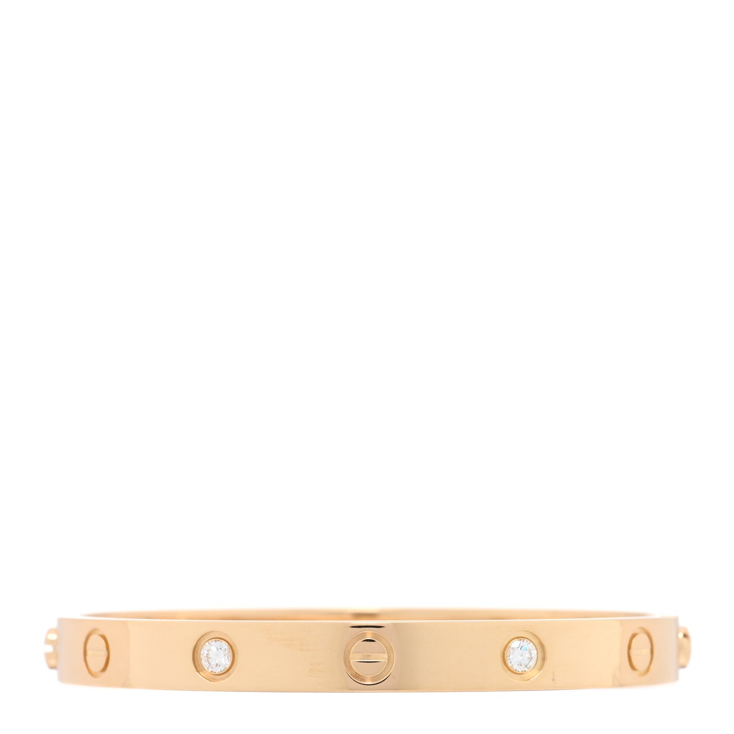 18K Yellow Gold 4 Diamond LOVE Bracelet 16