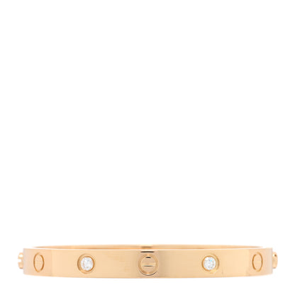 Cartier 18K Yellow Gold 4 Diamond LOVE Bracelet 16 1 of 7