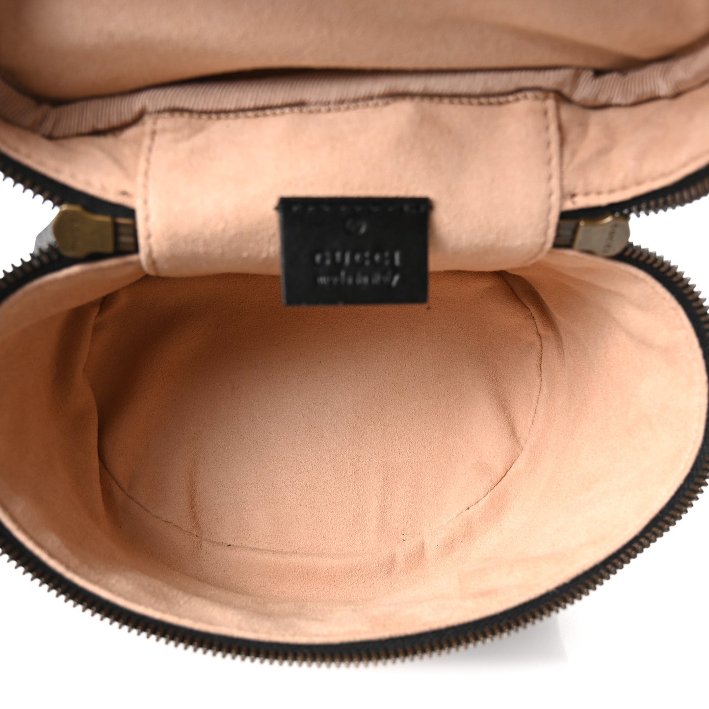 Calfskin Matelasse Mini GG Marmont Round Backpack Black